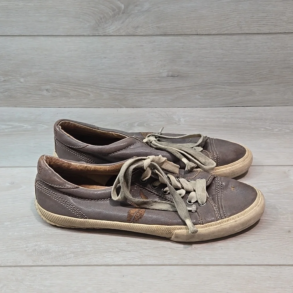 Frye Women Kira Low Top Leather sneakers shoes sz 9M